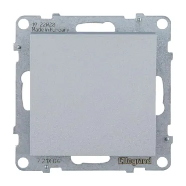 SUNO Выключатель 16АХ 250В. Безвинтовые зажимы. Цвет "Алюминий" | 721304 | Legrand