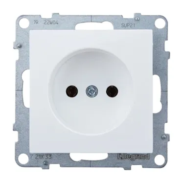 SUNO Силовая розетка 2К 16А 250В. Винтовые зажимы. Цвет "Белый" | 721133 | Legrand