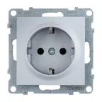 SUNO Силовая розетка 2К+З 16А 250В.Винтовые зажимы. Цвет "Алюминий" | 721325 | Legrand