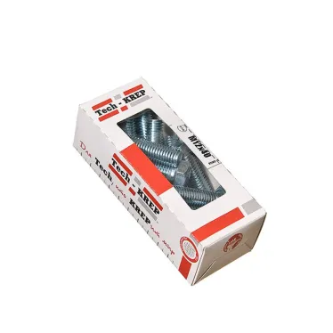 Болт DIN933 8.8 с шестигранной головкой оцинк. М12х40 (15 шт) - коробка с ок. Tech-K ( 0,684 кг) | 126526 | Tech-KREP