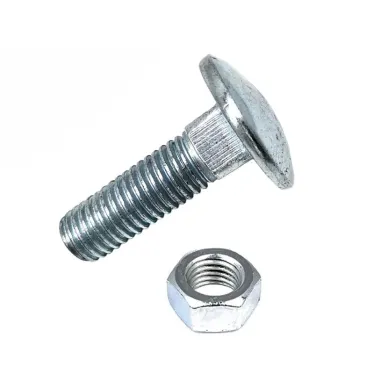 Болт DIN603 мебельный оцинк. М6х20 с гайкой (10 шт) - пакет  | 108760 | Tech-KREP