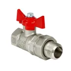                  Кран шаровой N/P59 для ВОДЫ 1/2 ВР/НР бабочка, с амер., латунный НИКЕЛИР 11Б27фт1М (80/20)
               