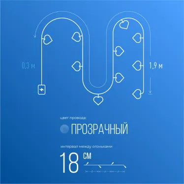 Гирлянда-Капельки 10LED