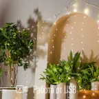 Гирлянда-Занавес медный РОСА 3х3м USB 10 нитей