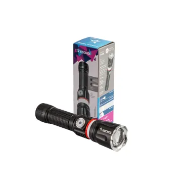 Фонарь ручной аккумуляторный 5Вт+16SMD 1Вт, 4 режима, зум-линза, Li-ion18650 1200mAh