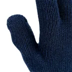 Перчатки трикотажные, акрил, двойные, цвет:синий,двойная манжета,