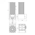 Обогреватель в алюминиевом корпусе с вентилятором 500 Вт, 115 В AC