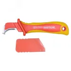 Нож для снятия изооляции с пяткой и частично изолированным лезвием 1000В VDE