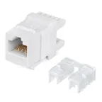                  Модуль Keystone Jack RJ-45(8P8C) UTP неэкранированный CAT6 180град белый
               