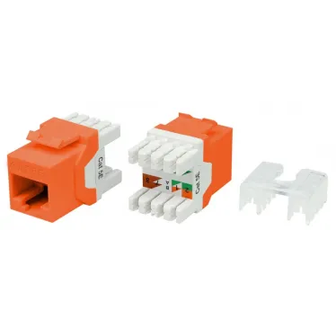 Вставка Keystone Jack RJ-45(8P8C) категория 5e оранжевая