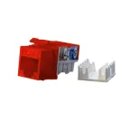                  KJ9-8P8C-C6-90-RD Вставка Keystone Jack RJ-45(8P8C), категория 6, красная | 432661 | Hyperline
               