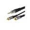 Аудио кабель 3.5 мм - 2 RCA, 3 м, GOLD-металл