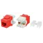 Вставка Keystone Jack RJ-45(8P8C) категория 5e красная