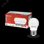 Лампа светодиодная LED-ШАР-VC 4PACK 8Вт 230В Е27 4000К 760Лм (4шт./упак) IN HOME