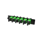                  Планка адаптерная 6хMTP адаптеров (opposed key) (цвет адаптеров - зеленый). OS2. 1/2 HU
               