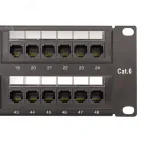 Патч-панель TERACOM CS 19'' Cat.6A 1U полный экран STP 24 порта RJ-45 Dual IDC с органайзером