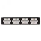 Патч-панель TERACOM CS 19'' Cat.6A 1U полный экран STP 24 порта RJ-45 Dual IDC с органайзером