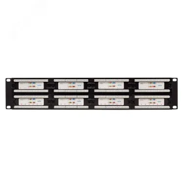 Патч-панель TERACOM CS 19'' Cat.6A 1U полный экран STP 24 порта RJ-45 Dual IDC с органайзером