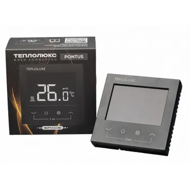 Терморегулятор электронный Теплолюкс Pontus черный Space | 100037059500 | Теплолюкс