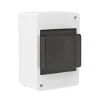 Щиток 4 мод настенный FRAME, белый, с тонированной дверцей | F04W0WD | DKC