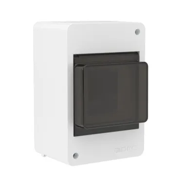 Щиток 4 мод настенный FRAME, белый, с тонированной дверцей | F04W0WD | DKC