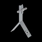                  Коньковый держатель болтовой для прутка D 5-10 мм H80 мм INOX304
               