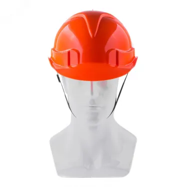 Каска защитная с храповым механизмом, модель Европласт (К-03) , оранжевая