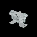 Универсальный держатель на мостовой опоре двойной для прутка D5-8 мм и полосы до 40 мм с 2 пластинами HD | XUDMO2-D5-8-B40 HD | КМ - профиль