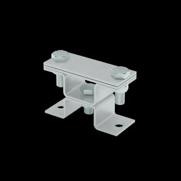 Универсальный держатель на мостовой опоре двойной для полосы до 40 мм с 2 пластинами HD | XUDMO2-B40 HD | КМ - профиль