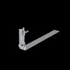 Черепичный держатель регулируемый зажимной скрученный для прутка D6-8 мм L430 мм H100 мм ZN | CDZS-L430-D6-8 ZN | КМ - профиль