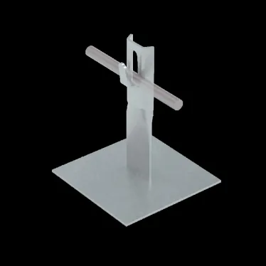 Приклееваемый держатель зажимной для прутка D5-8 мм без отверстий в основании H150 мм HD | PDZBO-H150-D5-8 HD | КМ - профиль