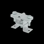 Универсальный держатель на мостовой опоре двойной для прутка D5-8 мм и полосы до 40 мм с 3 пластинами HD | XUDMO3-D5-8-B40 HD | КМ - профиль