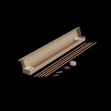 Комплект заземления из 6 стержней D-16 мм L-9 м безмуфтовый (конус Морзе) SCU | KTZ-D16-L9 SCU | КМ - профиль