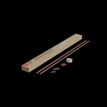 Комплект заземления из 2 стержней D-16 мм L-3 м безмуфтовый (конус Морзе) SCU | KTZ-D16-L3 SCU | КМ - профиль