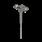                  Держатель для прутка D6-10 мм вкручиваемый со шпилькой М8 L100 мм ZN | DPV-SM8-100-D6-10 ZN | КМ - профиль
               