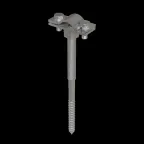 Держатель для прутка D6-10 мм вкручиваемый со шпилькой М8 L120 мм ZN | DPV-SM8-120-D6-10 ZN | КМ - профиль