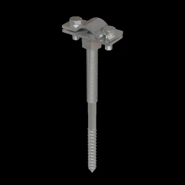 Держатель для прутка D6-10 мм вкручиваемый со шпилькой М8 L120 мм ZN | DPV-SM8-120-D6-10 ZN | КМ - профиль