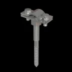                  Держатель для прутка D6-10 мм вкручиваемый со шпилькой М8 L80 мм ZN | DPV-SM8-80-D6-10 ZN | КМ - профиль
               