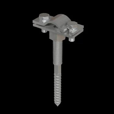 Держатель для прутка D6-10 мм вкручиваемый со шпилькой М8 L80 мм ZN | DPV-SM8-80-D6-10 ZN | КМ - профиль