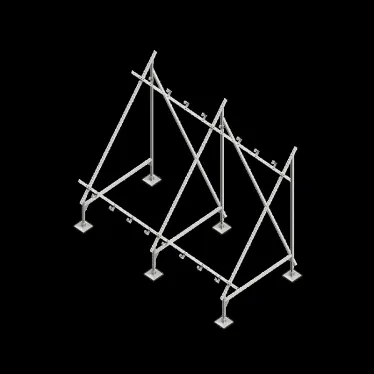 Опорная конструкция для установки нескольких солнечных панелей/коллекторов TECHNORAPTOR STEELFOOT | KM-TR-STF-SSfMMPI-C | КМ - профиль