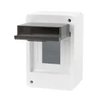 Щиток 4 мод настенный FRAME, белый, с тонированной дверцей | F04W0WD | DKC