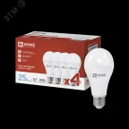                  Лампа светодиодная LED-A65-VC 25Вт 230В Е27 6500К 2380Лм (4шт./упак) IN HOME
               