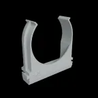 Крепеж-клипса для пластиковых труб D40 мм, серая (упак. 30 шт) | KM-KK-40 | КМ - профиль