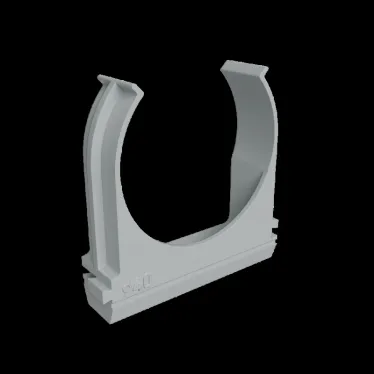 Крепеж-клипса для пластиковых труб D40 мм, серая (упак. 30 шт) | KM-KK-40 | КМ - профиль