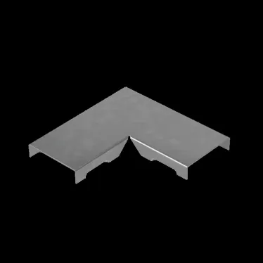 Крышка угла горизонтального 90 гр. прямого 50 мм "ПЛЮС" HD | KPGLplus90-50 HD | КМ - профиль