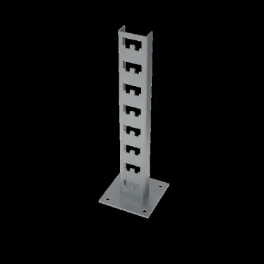 Стойка напольная кабельная L400 s:2,5 мм | NSU400 | КМ - профиль