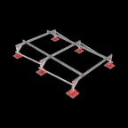 Опорная конструкция для установки оборудования TECHNORAPTOR LIGHTFOOT 2000х3000 тип 1 HD | KM-TR-LTF-SSEI-2000-3000-1 HD | КМ - профиль