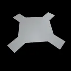 Крышка лестничного Х-разветвителя 800 мм | KLXD800 | КМ - профиль