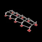 Опорная конструкция для установки оборудования TECHNORAPTOR LIGHTFOOT 1200х4000 тип 2 HD | KM-TR-LTF-SSEI-1200-4000-2 HD | КМ - профиль