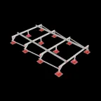 Опорная конструкция для установки оборудования TECHNORAPTOR LIGHTFOOT 2500х4000 | KM-TR-LTF-SSEI-2500-4000 | КМ - профиль